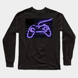 Neon Gaming Controller for Gamer Long Sleeve T-Shirt